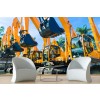 Yellow Diggers Wallpaper Wall Mural