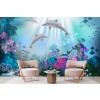 Tropical Dolphin Wallpaper Wall Mural