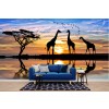 Giraffe & Birds Wallpaper Wall Mural