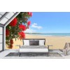 Red Flower Beach Wallpaper Wall Mural