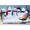 Snowman Carols Christmas Wallpaper Wall Mural