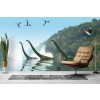 Brontosaurus Dinosaur Lake Wallpaper Wall Mural