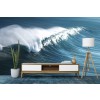 Blue Ocean Wave Wallpaper Wall Mural