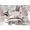 Vintage Paris Postcards Wall Mural by Andrea Haase