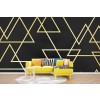 Black & Gold Geo Pattern Wall Mural by Blue Banana