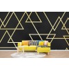 Black & Gold Geo Pattern Wall Mural by Blue Banana