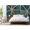 Emerald & Copper Geo Wall Mural by Blue Banana