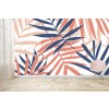 Tropical Foliage Pink Wall Mural by Blue Banana