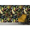 Tropical Birds & Leaves Wall Mural by Uta Naumann