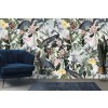 Blue Herron Leaves Wall Mural by Uta Naumann