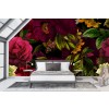 Lush Roses & Flower Night Garden Wall Mural by Uta Naumann