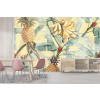 Vintage Banana Leaves Jungle Yellow Wall Mural by Uta Naumann