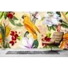 Yellow Parrots Magnolia Tropical Jungle Wall Mural by Uta Naumann