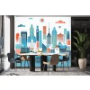 Baltimore Skyline Wall Mural by Michael Mullan