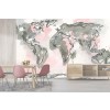 World Map Blush I Wall Mural by Chris Paschke