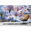 Village in Winter Wall Mural by Steve Crisp