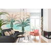 Retro Palms Wall Mural by Flora Kouta